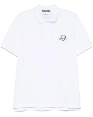 Moschino Poloshirt mit Logo - Weiß