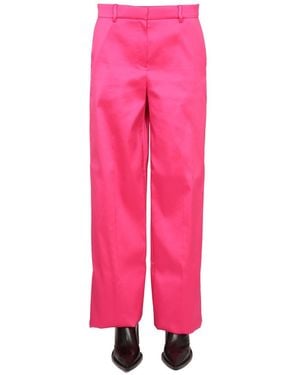 Magda Butrym High-Waisted Wide-Leg Pants With Fluid Silhouette - Pink