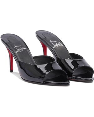 Christian Louboutin Miss Z Mule 80 Patent/lining Heeled Shoes Black