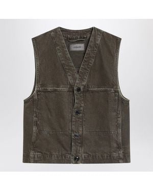 Lemaire Moss Denim Vest - Green