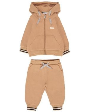 BOSS Mini Sweatshirt And Trousers Set - Natural