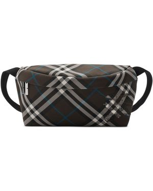 Burberry Coffee Brown Vintage Check Taille Bag - Zwart