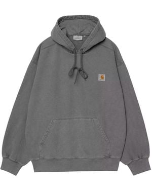 Carhartt Logo Cotton Hoodie - Gray