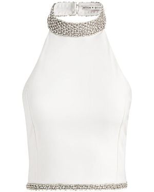 Alice + Olivia Halterneck Top - White