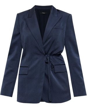 Theory Tie Waist Blazer.Cru - Blue