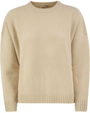 Weekend by Maxmara Wkdsibari-trui Van Scheerwol Met Ronde Hals - Naturel