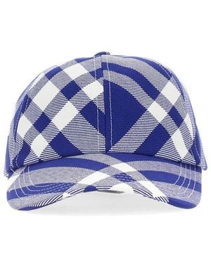 Burberry Baseball Cap With Tartan Pattern - Purple