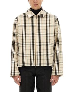 Burberry Vintage Check Cotton Jacket - White