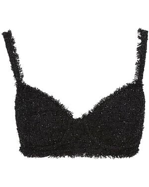 Balenciaga Tweed Top - Noir