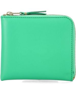 Comme des Garçons Leather Zip Wallet - Green