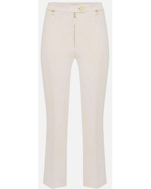 Elisabetta Franchi Double Crepe Hosen - Weiß