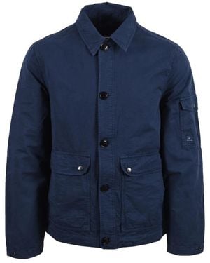 Paul Smith Chaqueta tipo camisa para hombre - Azul