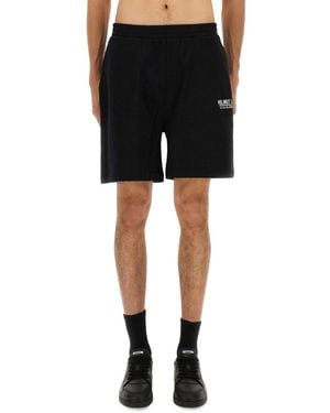 Helmut Lang Shorts With Logo Detail - Black