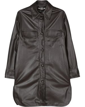 Stella McCartney Stella Mc Cartney Faux Leather Overshirt - Black