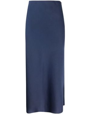 Patrizia Pepe Geth Midi in Raso Lucido Blu - Blau