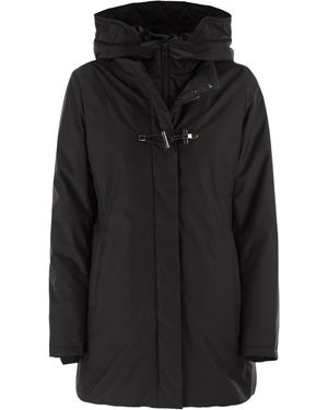 Fay Technical Gabardine Toggle Mantel - Schwarz