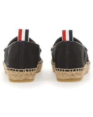 Thom Browne Espadrille Penny Varsity - Black