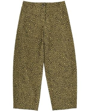 Paul Smith Trousers With "Animal" Print - Green