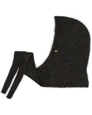 Ganni Mohair Balaclava - Black