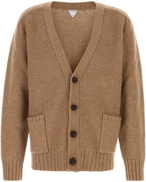 Bottega Veneta Biscuit Wool Cardigan - Brown