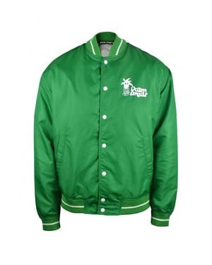 Palm Angels Nylon Bomber Jacket - Green