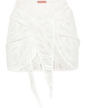 Ermanno Scervino Lace Short Sarong - White