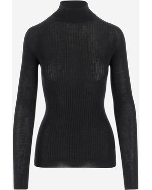 Sa Su Phi Cashmere y Silk Rod Sweater - Negro