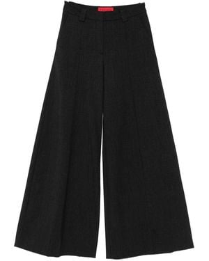 THE LATEST Alma Wool Blend Wide Leg Trousers - Black