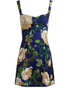 Alice + Olivia Printed Mini Dress - Blue