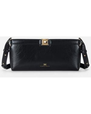 Elisabetta Franchi Naplak Effect Bag - Black
