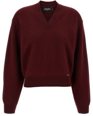 DSquared² Bijgesneden Trui - Rood