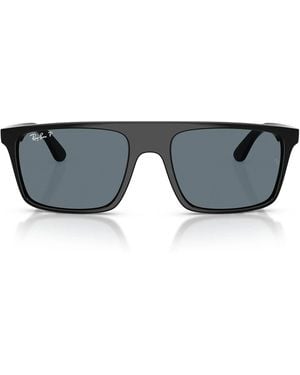 Ray-Ban Zonnebril Rb2222 901/3 R Zwart/donkerblauw Unisex Gepolariseerd - Grijs