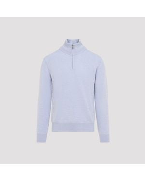Brioni Pull à moitié zippé - Bleu