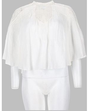 Isabel Marant Blusa "Parina" Plissettata - White