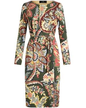 Etro Kleid Mit Abstraktem Muster - Grün