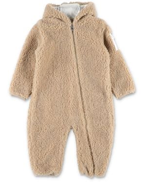 Moncler Baby Teddy Hooded Coverall - Natural