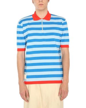 SUNNEI X ELEONORA BONUCCI Knitted Polo - Blue