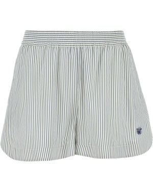 Stella McCartney Embroidered Silk Shorts - Grey