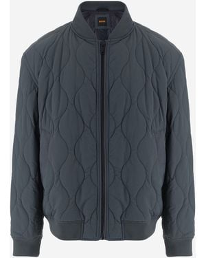 BOSS Nylon Jack Met Gewatteerd Patroon - Blauw