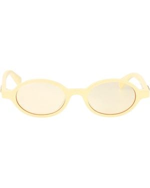 Bottega Veneta Oval Sunglasses Bv1388 S 008 - Natural