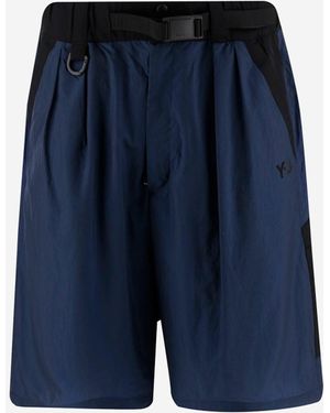 Y-3 Y 3 Nylon -Logo -Shorts - Blau