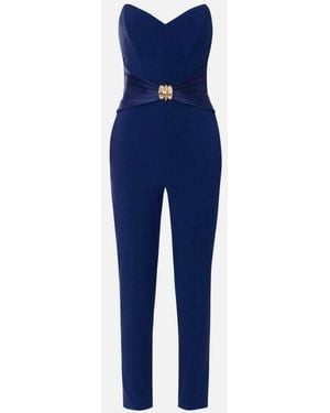 Elisabetta Franchi Jumpsuit With Macro Bow - Blue