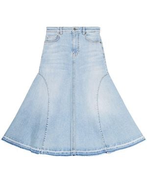 Ganni Organic Cotton Denim Skirt - Blue