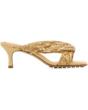 Bottega Veneta Braided Heels - Metallic