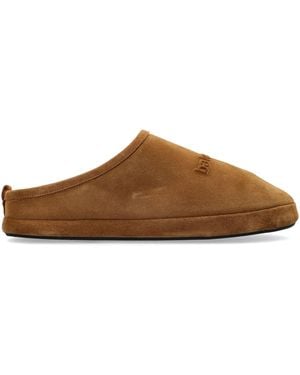Balenciaga Karamell Brown Eco Shearling Pantoffeln - Braun