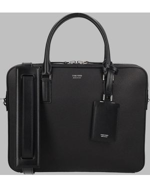 Tom Ford Leather Briefcase - Black