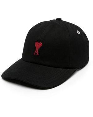 Ami Paris Ami De Coeur Baseball Cap - Black