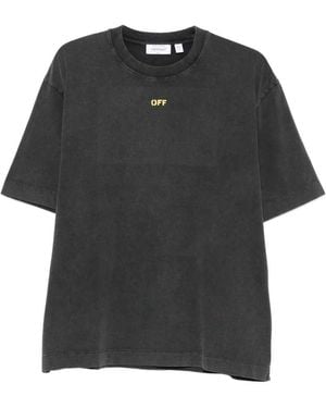 Off-White c/o Virgil Abloh Fallen Angel Skate Cotton T Shirt - Black
