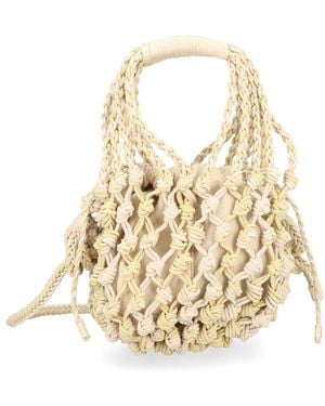 Alysi Leather Cotton Crossbody - Metallic