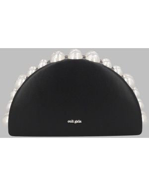 Cult Gaia Embellished Half-Moon Clutch - Black